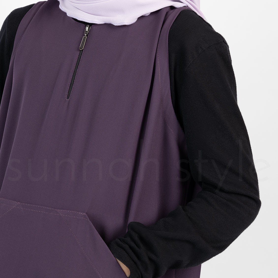 Sunnah Style Girls Essentials Sleeveless Abaya Lilac